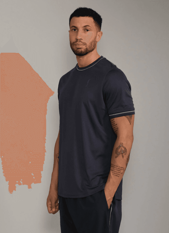 RS Men's Performance Tee - Crew Neck (Navy / Court Green)