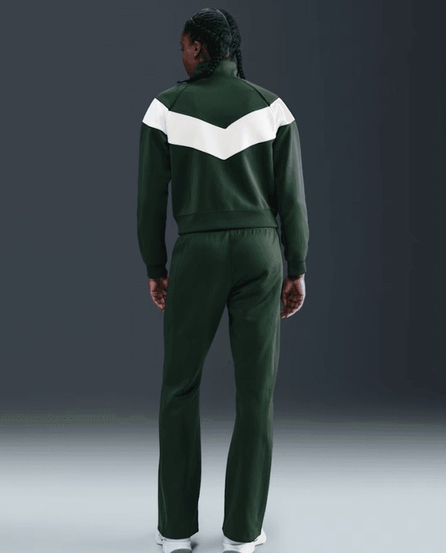 NikeCourt Heritage Windrunner Women's Mid-Rise Tennis Trousers (Green / White)