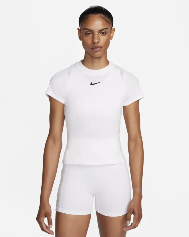 Nike Court Women's Dri-FIT Advantage Short Sleeve Top (Hvit)