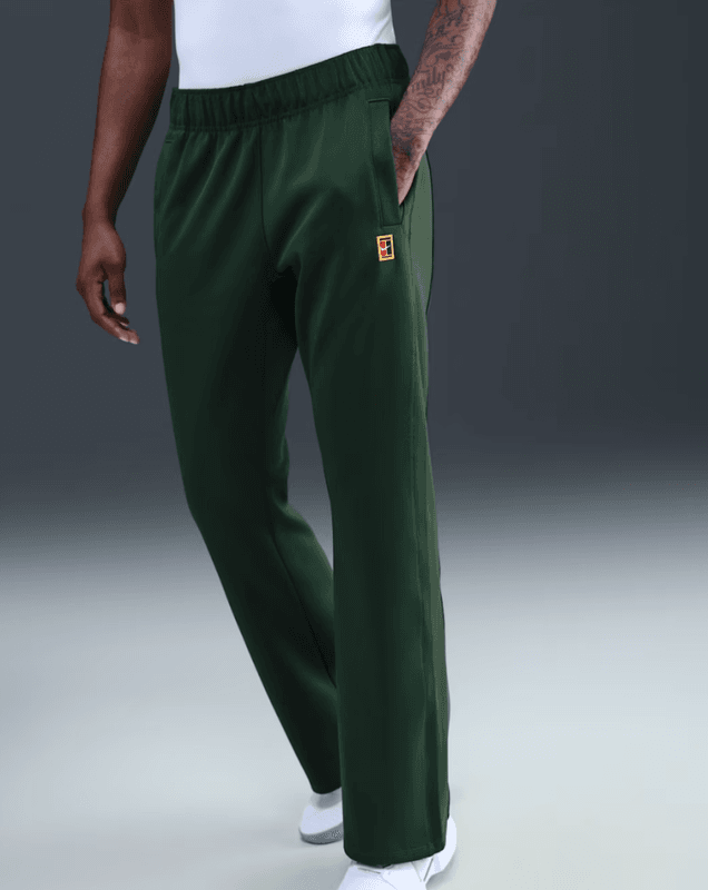 NikeCourt Heritage Windrunner Women's Mid-Rise Tennis Trousers (Green / White)