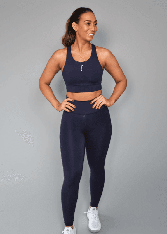 RS Women's Stretch Back Pocket Tights (Navy / White)