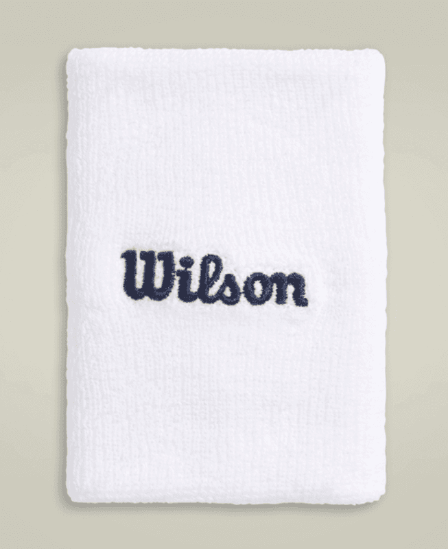 Wilson Wide Terry Wristband (Bright White)