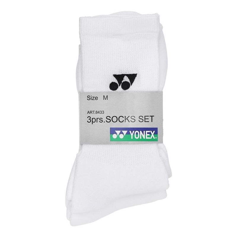 Yonex Performance Sokker 3 Pack (Hvit)